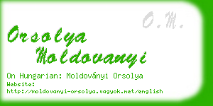 orsolya moldovanyi business card