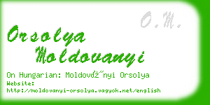 orsolya moldovanyi business card